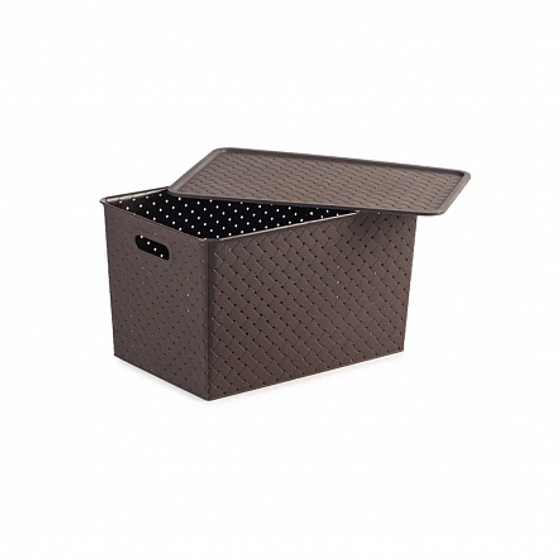 Корзинка БЕРЕСТА венге 14л с крышкой