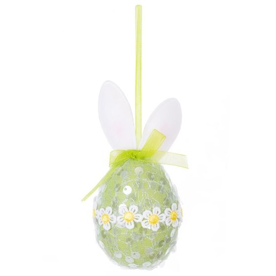 Изделие декоративное подвесное &quot;Яйцо&quot; (блок 12шт), L6 W6 H11 см, 3в.