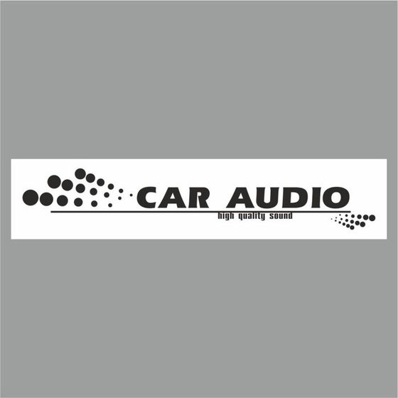 Полоса на лобовое стекло &quot;CAR AUDIO&quot;, белая, 1220 х 270 мм