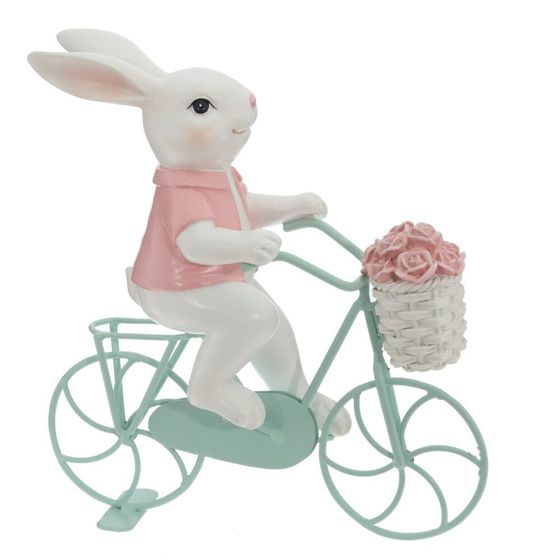 Фигурка декоративная &quot;Заяц на велосипеде&quot;, L17,5 W6 H19,5 см