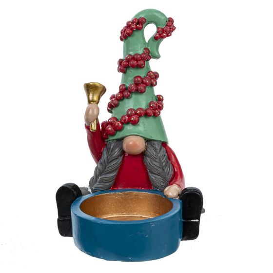 Подсвечник &quot;Ангел/Дед Мороз/Снеговик/Гном&quot; (D свечи 4,5 см), L7 W7 H11 см, 4в.