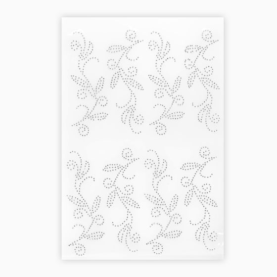 !09 Набор для творчества из 2-х видов:Термопереводки для кукол «Сладкое настроение», 14.5 × 23.5 см+Термоаппликация из страз «Узор», 15 × 5,7 см, 8 шт на листе, цвет белый