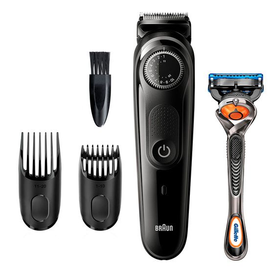 Триммер Braun BT3242 + GIL FUS PrG Flb Бр + 1кас. аккум. (насадок 2шт) черный/серый