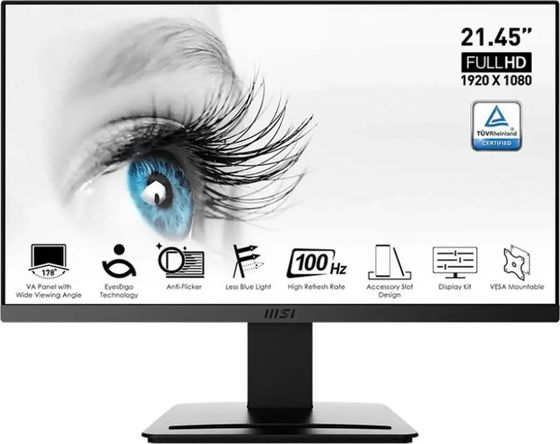 Монитор 21.5&quot; MSI Pro MP223 черный VA 1920x1080 100Гц (9S6-3PB9CH-014)