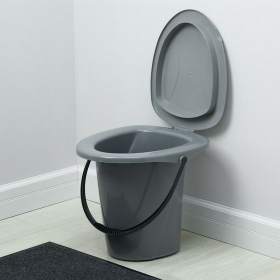 Ведро-туалет, h = 37 см, 18 л, цвет МИКС