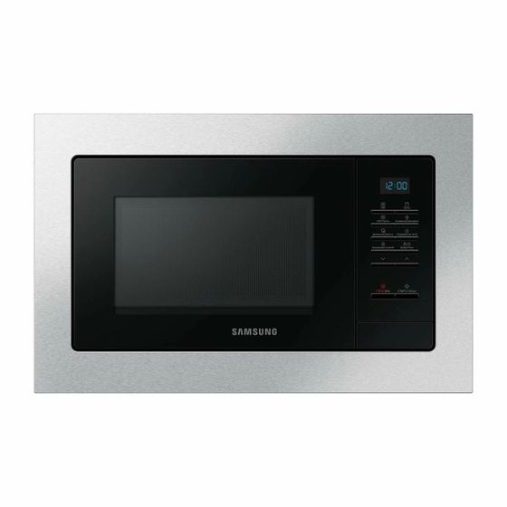 Микроволновая печь Samsung MG23A7013AT/BW 23л 850Вт серебристый (встраиваемая)