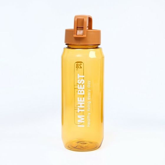 Бутылка для воды &quot;Заряд энергии&quot;, 850 мл , 23 х 7 см, коричневая