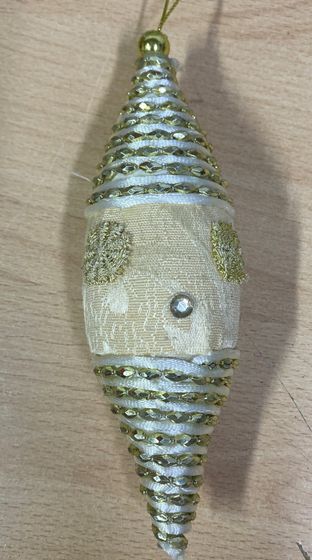 !09 ЕЛОЧНОЕ УКРАШЕНИЕ MARKO FERENZO СОСУЛЬКА, 15 СМ. ЦВЕТ ТИФФАНИ/ЗОЛОТОЙ