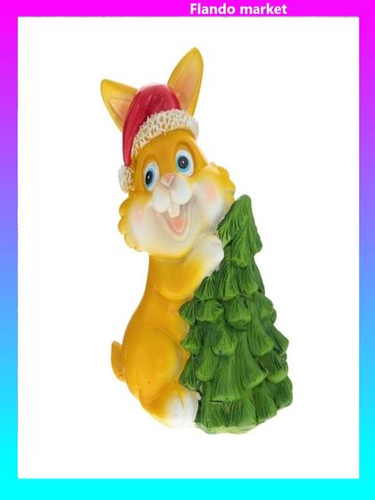 !Копилка для денег "Кролик" 8x5x10 cм. цвет желтый