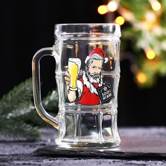 !09 Кружка пивная «100% Мужик» 500 мл