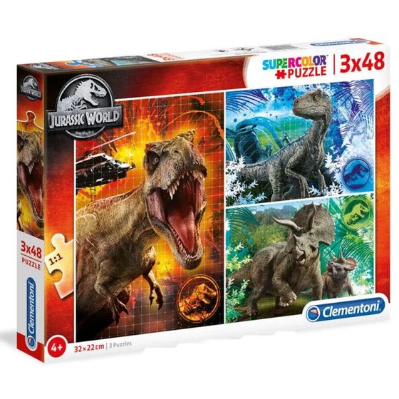 CLEMENTONI Jurassic World 3X48 Pieces