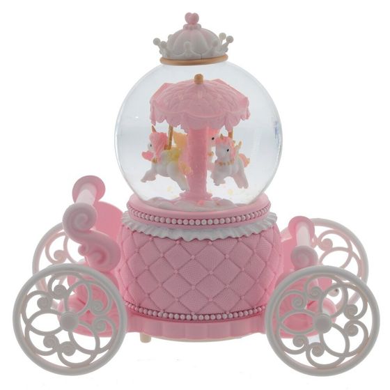 Фигурка декоративная &quot;Карусель&quot; в стекл шаре (муз, подсвет, вьюга, 2xAAA н/п), D8 см, Д17 Ш9 В17 см