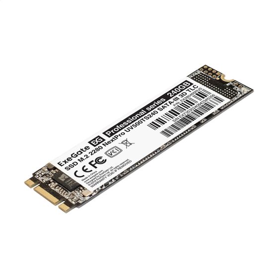Накопитель SSD 240Gb ExeGate NextPro UV500TS240 M.2 2280 SATA-III 3D TLC (EX280465RUS)