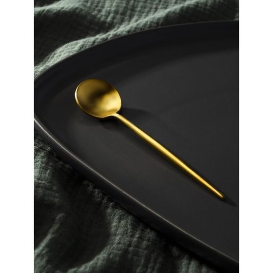 Ложка чайная из нержавеющей стали Magistro «Фолк», длина 13,2 см, цвет золотой