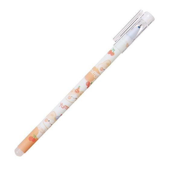 !Ручка гелевая СТИРАЕМЫЕ ЧЕРНИЛА, 3 штуки стержень синий, Кошка с ягодами МИКС