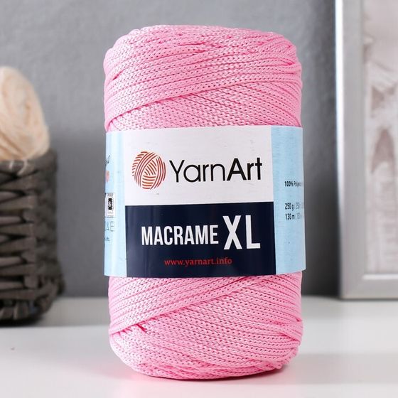 Пряжа &quot;Macrame XL&quot; 100% полиэстер 130м/250г (147 розовый)