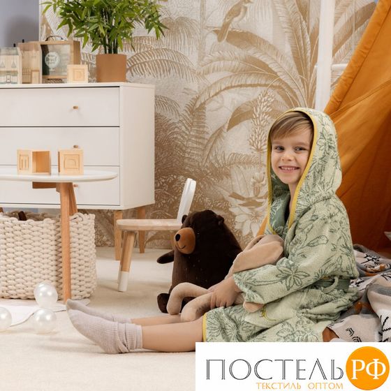 TOGAS KIDS ДИННО зел Халат 128-134, 1 пр., 100% хлопок, 330 г/м2