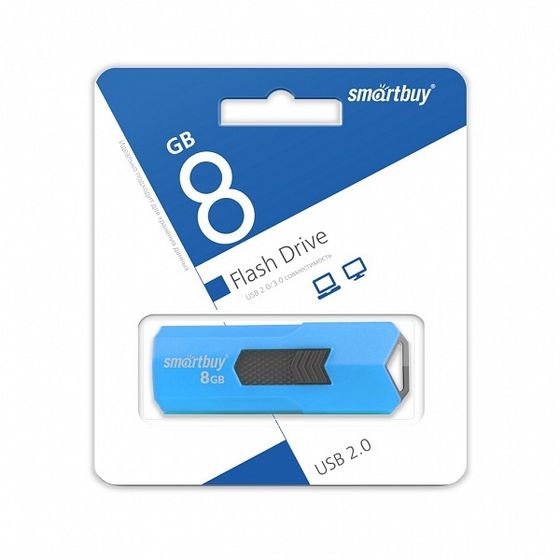 Флеш диск 8Gb Smartbuy Stream SB8GBST-B USB2.0 синий