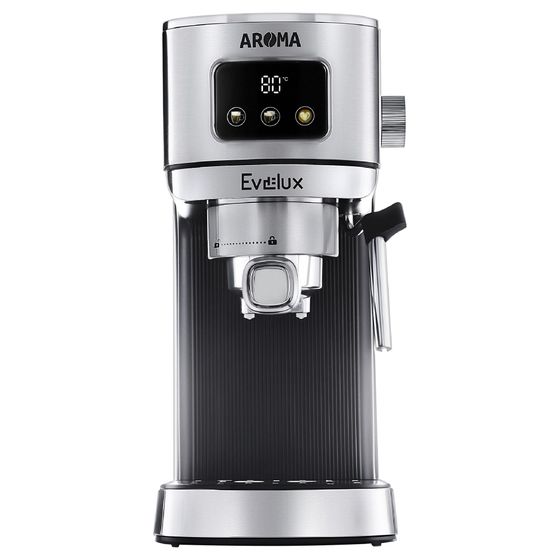Кофеварка рожковая Evelux ECM 1009 Aroma 1350Вт серебристый
