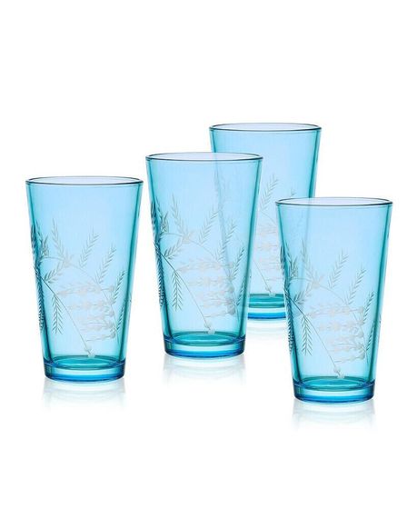 Wildflower 16-oz Highball Glasses 4-Piece Set