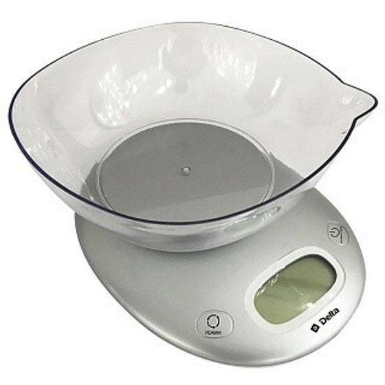 Весы кухонные электронные Delta KCE-34 5кг серебро