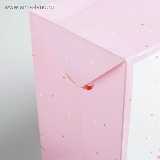 !09 Пакет—коробка (набор 2 штуки) «Just for you» 23 × 18 × 11 см.