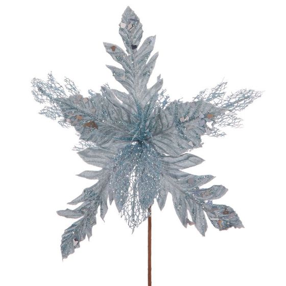 Цветок искусственный &quot;Пуансеттия&quot;, L28 W28 H33 см, 2в.