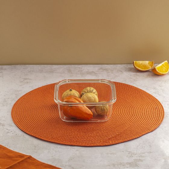 Контейнер ПЮРБОКС АКТИВ НЕОН ОРАНЖЕВЫЙ 760мл квадратный