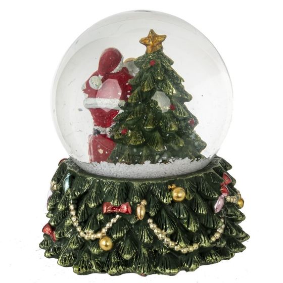 Фигурка декор в стекл шаре &quot;Дед Мороз&quot; (подсвет, 3хLR44), D 6.5 см, L7,5 W7,5 H8,5 см,