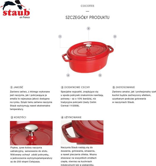 STAUB Garnek Staub żeliwny owalny 6.7 ltr