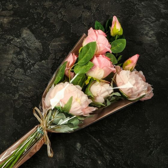 Пакет цветочный Конус, розовый, 28×9×44 см±1 см