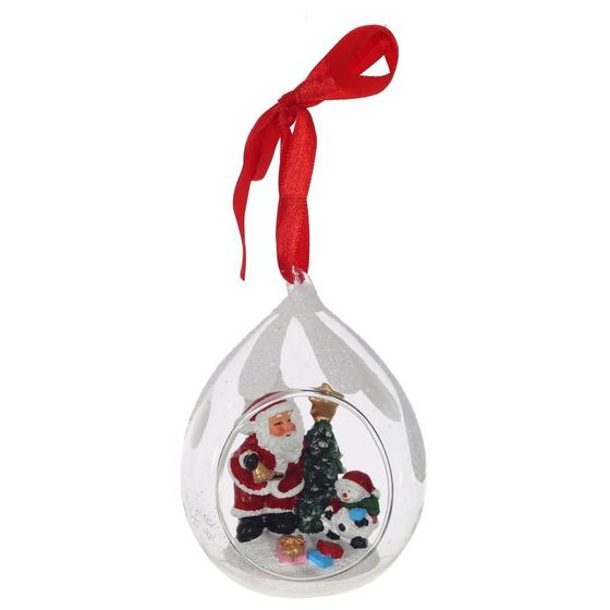 Украшение новогоднее &quot;Капля&quot; L8 W7 H10,5 см, 4в.