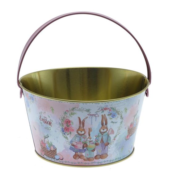 Изделие декоративное "Ведерко пасхальное", L19,5 W19 H10,5 см