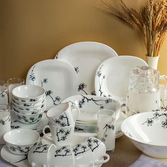 Набор столовый КАРИН МИНГ БЛЭК 46пр