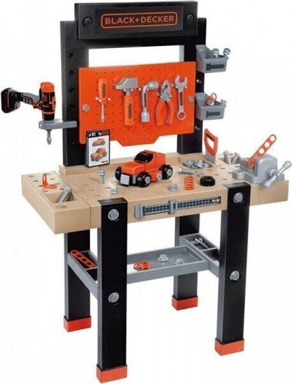 Smoby Black&amp;Decker Warsztat Bricolo Center 92 Akcesoria