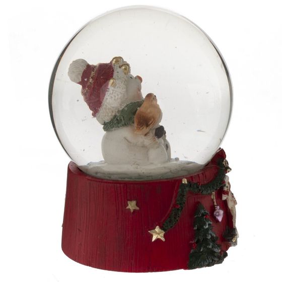 Фигурка декоративная &quot;Снеговик&quot; в стекл шаре, L6,5 W6,5 H8,5 см, 2в.