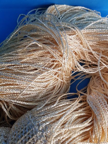 !09 Нитяная занавеска с люрексом цвет светлый бежевый (300*300)