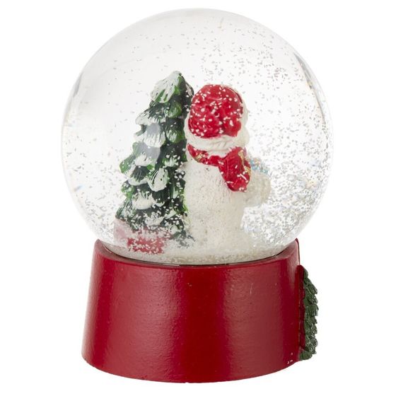 Фигурка декоративная &quot;Дед Мороз/Снеговик/Медвежонок&quot; в стекл шаре, L9 W8 H10 см, 3в.