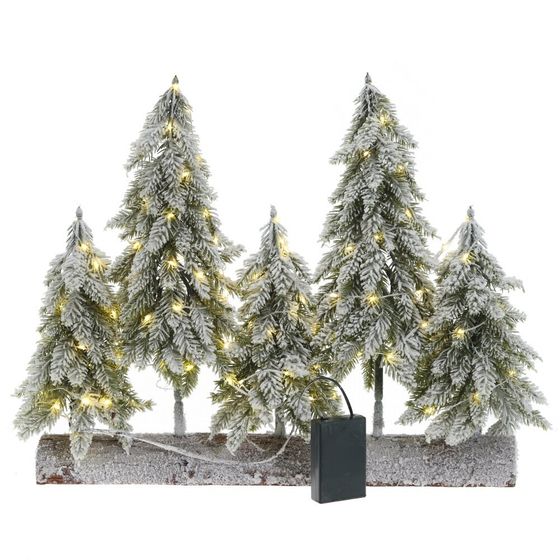 Изделие декоративное с подсветкой "Елки" (3хАА, н/п), L46 W9 H39 см