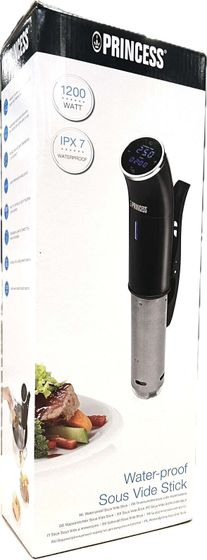 Princess 426572 Sous Vide Time Stick Vakuumgarer 1.200 Watt silber schwarz