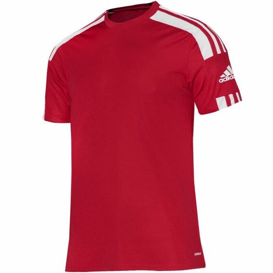 Мужская футболка спортивная красная с логотипом для футбола The adidas Squadra 21 JSY M GN5722 football shirt