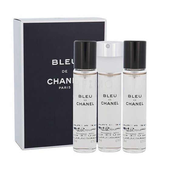 Chanel Bleu de Chanel 3x20 ml eau de toilette Nachfüllung für Herren