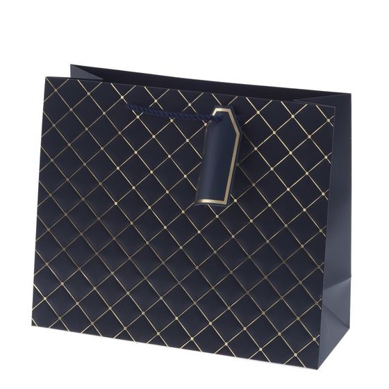 Пакет подарочный (бумага 210г/м2, блок 12шт), L31 W12 H26 см, 6в.