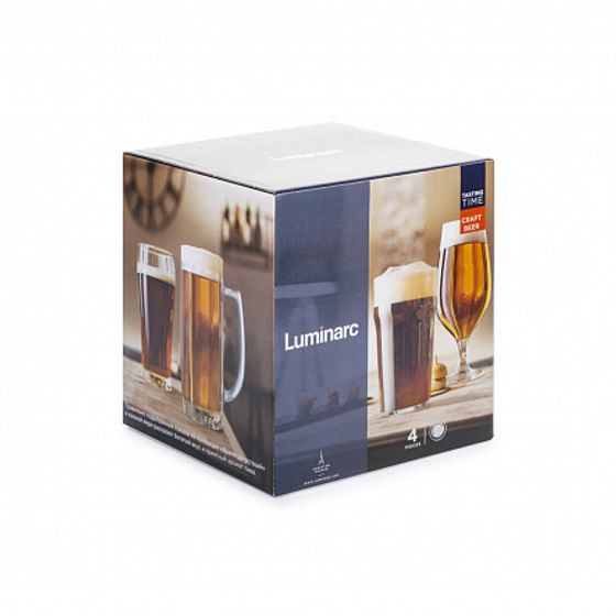 Набор стаканов ВРЕМЯ ДЕГУСТАЦИЙ КРАФТ БИР без декора 4шт