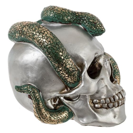 Копилка &quot;Череп со змеей&quot;, L23 W16 H18 см, 2в.