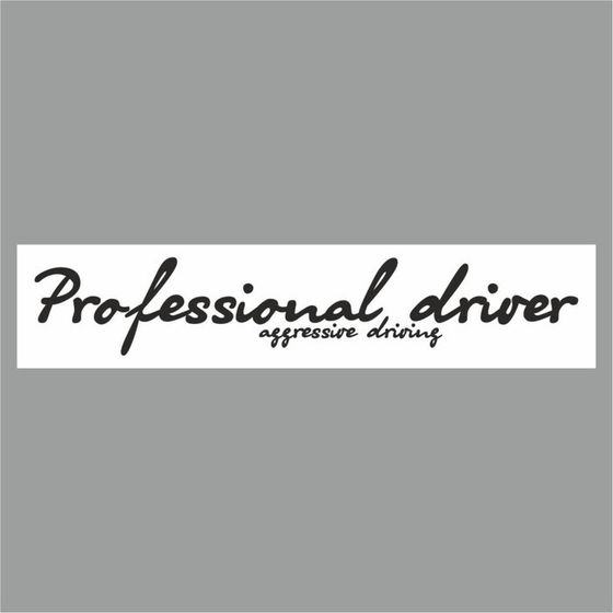 Полоса на лобовое стекло &quot;Professional driverf&quot;, белая, 1300 х 170 мм