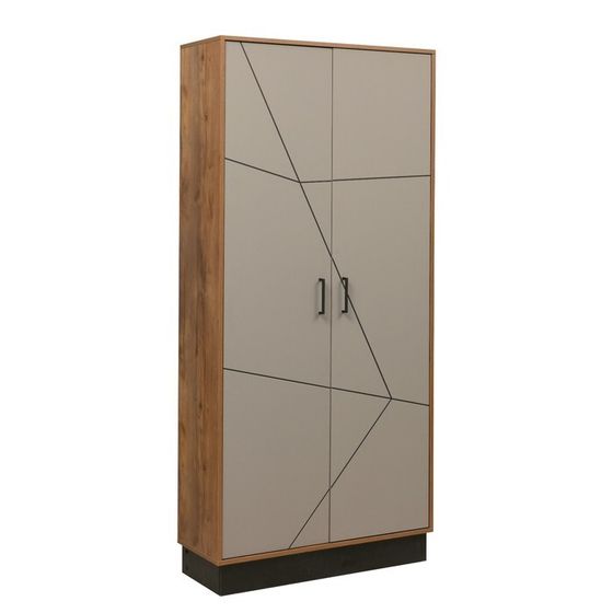 Шкаф комбинированный «Гамма» 54.14, 954×360×2075 мм, цвет таксония / чёрный / ПВХ грей