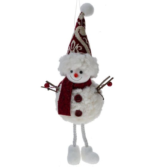 Изделие декоративное подвесное &quot;Снеговик&quot;, L11 W7 H25 см, 3в.
