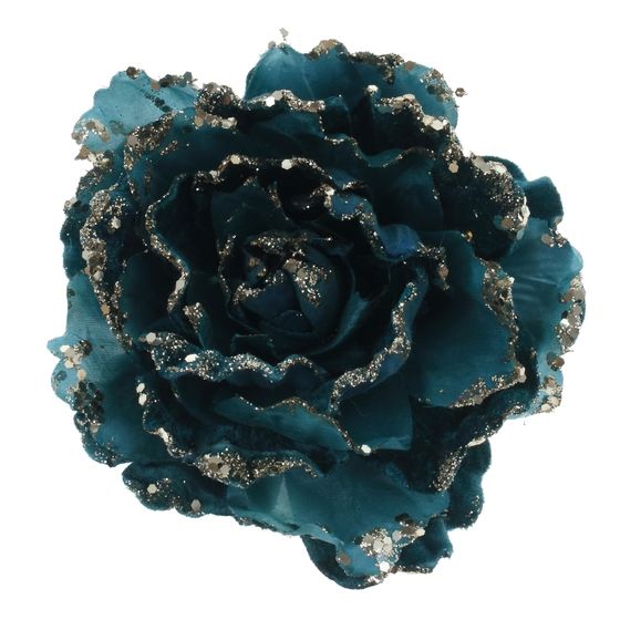 Цветок искусственный &quot;Роза&quot; (на клипсе), L15 W15 H13 см