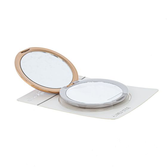 Зеркало карманное с увеличением, Д9 Ш9 В1,5 см